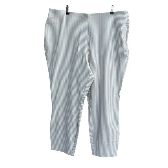 New A New Day Women's Cream Striped Slim Fit High Rise Ankle Pants Size 18W - Picture 2 of 7